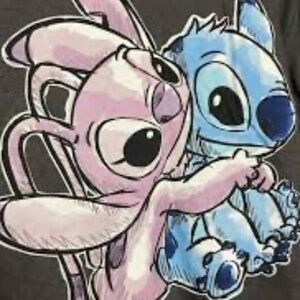 Disney Stitch Angel Hug Graphic Short Sleeve T-Shirt